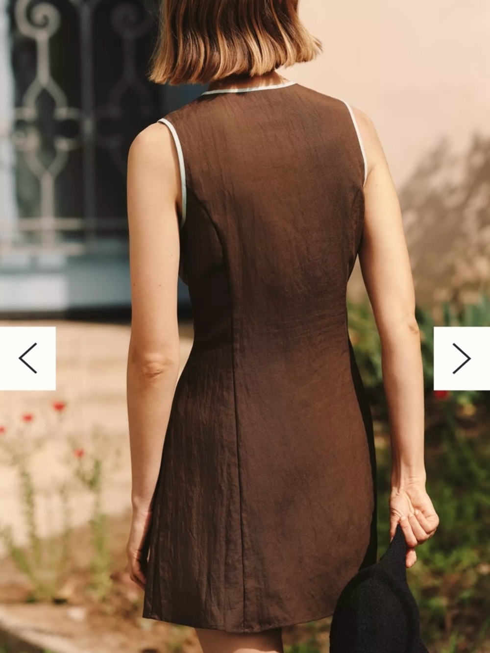 Anthropologie Mare Mare Asymmetric Button Mini Dress - Picture 2 of 9